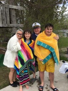 Jump In The Lake Challenge 2022 - Dean Michel & Jennifer Bacon with family