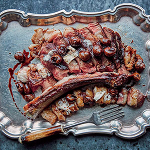 Recipe: Dry-Aged Rib Eyes with Burgundy-Truffle Sauce